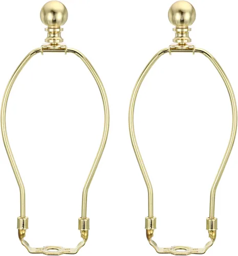 Vista 15 de PATIKIL Kit de arpa de lámpara de 5 pulgadas con remate, 2 juegos de soporte de sombra desmontable, accesorios de iluminación para lámparas de pie