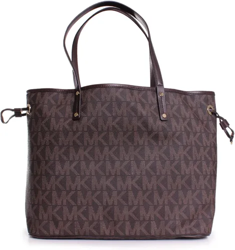 Vista 4 de Michael Michael Kors Jet Set Reversible Logo bolsa (MarrónArena), Marrón, talla única