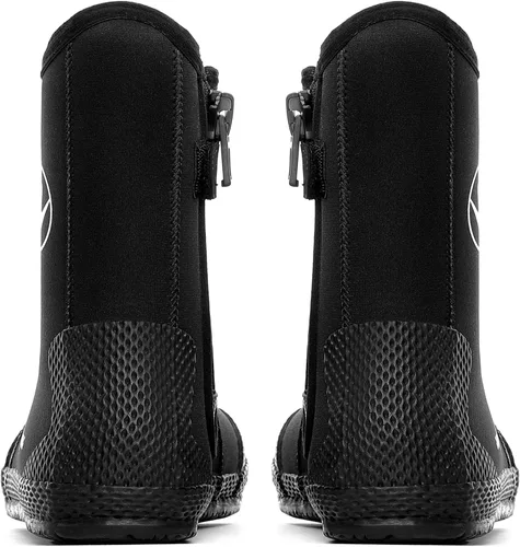 Vista 5 de AQUALUNG Unisex Superzip Dive Boots - Warm Ergonomic Protective Neoprene Scuba Diving Boots with Non-Corrosive YKK Zippers, Elastic Cuff Binding &