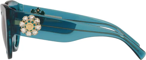 Vista 2 de Versace Gafas de sol para mujer marco turquesa transparente lentes azul oscuro degradado azul 2008in