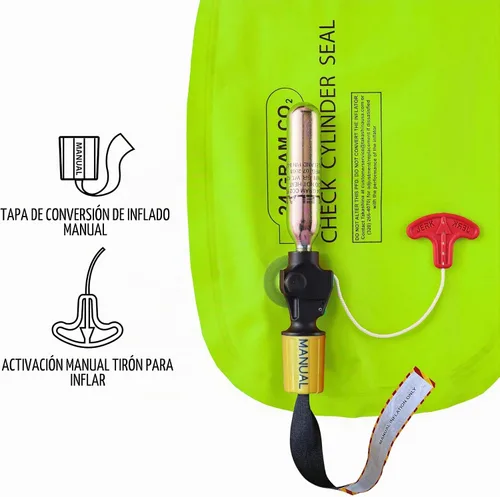 Vista 6 de BLUESTORM Cirrus26 Inflatable PFD Life Jackets for Adults US Coast Guard Approved Automatic Life Vest w/Manual Override Convertibility