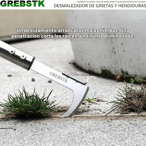 Vista 9 de GREBSTK Crack Weeder Crevice Weeding Stainless Steel Tool Adjustable, 63 in