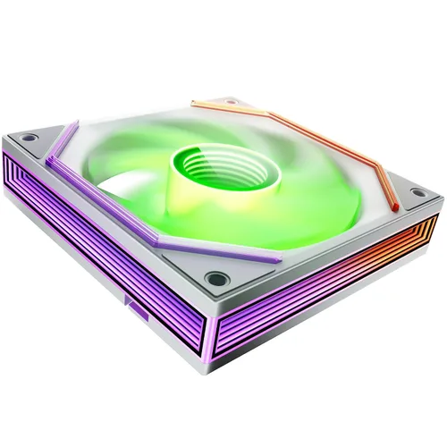 Vista 17 de Asiahorse Matrix Pro - Ventilador de carcasa ARGB integrado de 14.173 in, luz de espejo infinito curvada 3D controlada de 3 zonas, baja resistencia