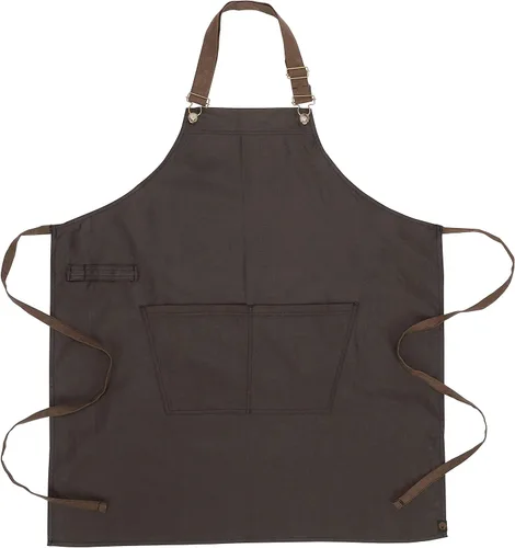 Vista 7 de Chef Works - Delantal unisex con babero, color marrón y negro, talla única