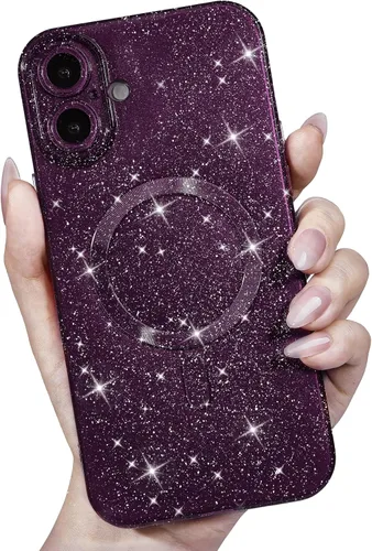 Vista 81 de LoeoeL Funda para iPhone 12 con Purpurina Compatible con Magsafe, Femenina Linda Brillante Magnética Mag Safe Bonita Funda para Teléfono
