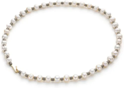 Vista 2 de C.Paravano Collares de perlas para mujer Gargantilla de perlas Collar de cadena chapada en oro de 18 quilates Collares de perlas Collar