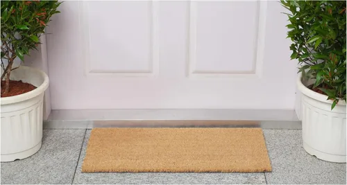 Vista 4 de Calloway Mills 153551224 Felpudo de fibra de coco natural con respaldo de vinilo, 12" x 24