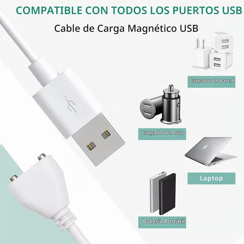 Vista 6 de Cable de carga magnético USB de repuesto para varita masajeador juguetes recargables (0.31 pulgadas)