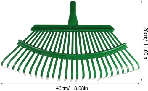 Vista 3 de INOOMP Rastrillo de hojas para césped, herramienta de jardinería resistente, dientes para una limpieza eficiente de hojas y desechos, diseño