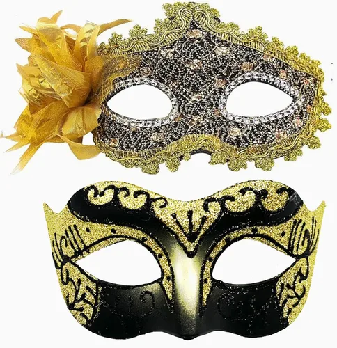 Vista 5 de Máscara veneciana para mujer, con encaje de flores, para Halloween, Navidad, Mardi Gras, fiesta de disfraces