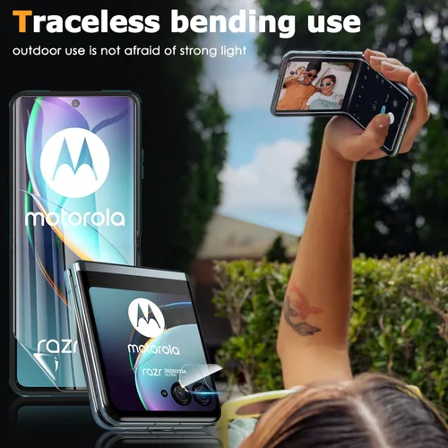 Vista 4 de Paquete de 2+2 protectores de pantalla para Motorola Moto Razr 2025