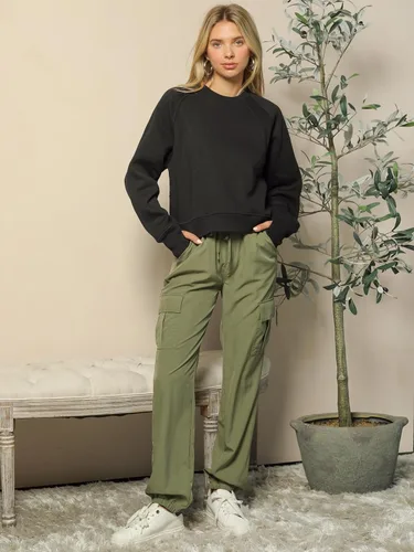 Vista 18 de Design by Olivia Sudadera básica suave y cómoda de cuello redondo para mujer, ropa de otoño