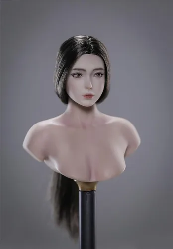 Vista 3 de Esculpe de cabeza femenina a escala 1/6, figura de acción de anime de belleza para niña, cabeza tallada para soldado femenino de 12 pulgadas, PH TBL