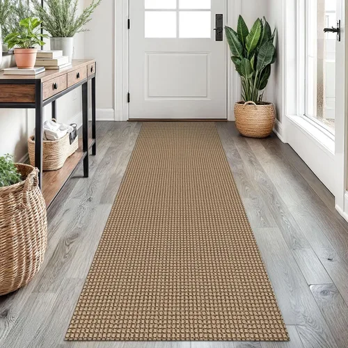 Vista 159 de EARTHALL Alfombra tejida de 2 x 3 pies, lavable para entrada, alfombra trenzada antideslizante, alfombra para puerta interior y exterior, alfombra