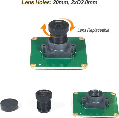Vista 6 de Módulo de cámara industrial Raspberry Pi STARVIS IMX462 Color CMOS Sensor 2MP Pixel para toda Raspberry Pi, soporte Bullseye libcamera y Raspbian
