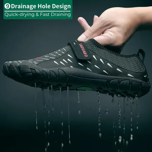 Vista 7 de SAGUARO Zapatos de agua para hombres y mujeres, zapatos de playa de secado rápido, sin caída, zapatos acuáticos para río, piscina, surf, kayak