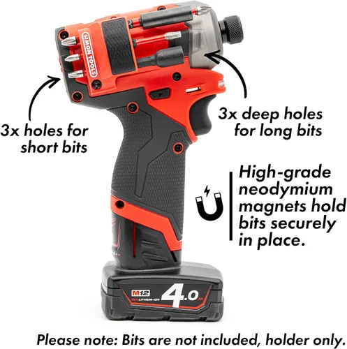 Vista 5 de Simon Tools Portabrocas Magnético para Controlador de Impacto y Taladro Milwaukee M12 - Portabrocas Milwaukee para M12