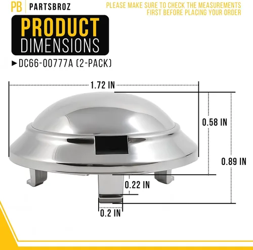 Vista 2 de DC66-00777A Tapa de pulsador de lavadora para Samsung AP5788799 PS8753312