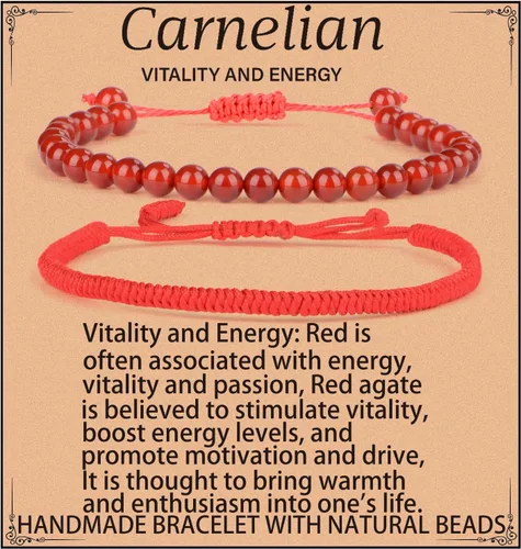 Vista 30 de LPBeads Pulsera de piedra natural hecha a mano de tamaño ajustable