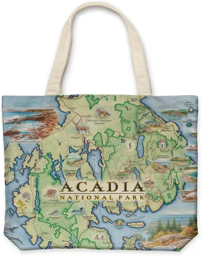 Vista 40 de Xplorer Maps Bolsa de lona con asas, bolsa de compras de comestibles de tela, bolsa reutilizable y ecológica, 100% algodón, lavable