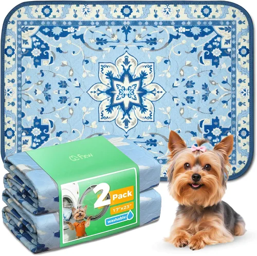 Vista 22 de FXW Almohadillas lavables para orina para perros, almohadillas para cachorros con súper absorbentes, diseñadas específicamente para jaulas de 24