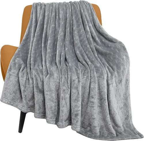 Vista 18 de TOONOW - Manta decorativa de vellón, mullida, supersuave, esponjosa y con patrón geométrico, de franela de microfibra, para sillón, cama y sofá