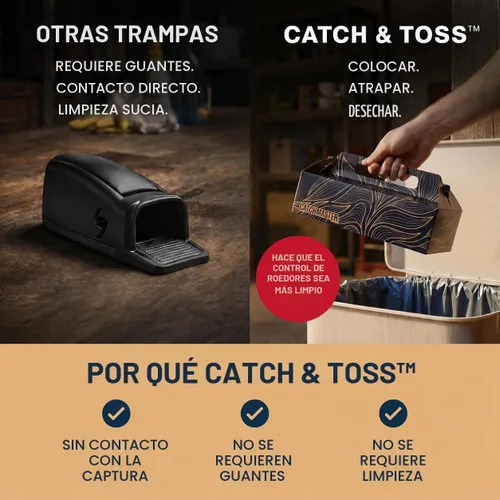 Vista 8 de Catchmaster Catch & Toss - Trampas de pegamento para ratones e insectos sin