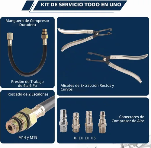 Vista 5 de Compresor de Resortes de Válvulas Conjunto de Servicio de Culata Universal Motor de Válvulas en Cabeza Removedor e Instalador de Resortes
