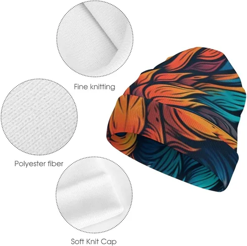 Vista 5 de Viking Norse Myth Fenrir Wolf Tattoo - Gorro tejido con puños, suave y elástico, para exteriores