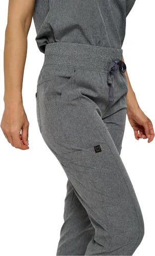 Vista 3 de Monarch Uniforms Pantalones quirúrgicos acanalados para mujer