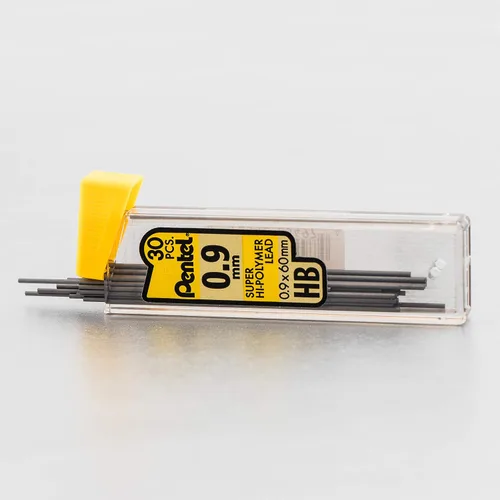Vista 3 de Pentel Super Hi-Polymer - Recambios de plomo (0.035 in), grueso, HB, paquete de 3, 90 piezas de plomo (C29BPHB3)