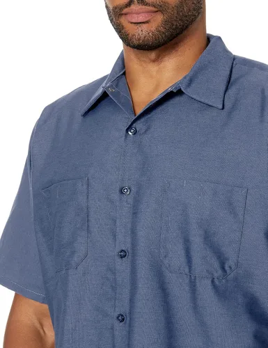 Vista 4 de Red Kap - Camisa de trabajo industrial para hombre, ajuste regular, manga corta