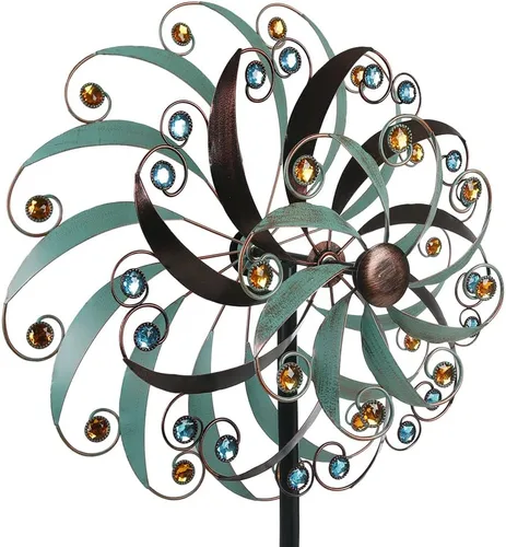 Vista 2 de Stargarden Molinillos de Viento de Metal Grandes para Exteriores, Arte de Metal para Patio, Esculturas de Viento y Molinillos para Decoraciones
