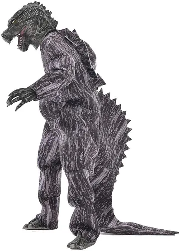 Vista 2 de EraSpooky - Disfraz de dinosaurio monstruo para hombre color gris