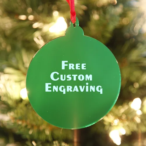 Vista 8 de Adorno de bombilla de Navidad grabado personalizado dorado Los mejores regalos de Navidad para recién casados, bebés primero, bodas, parejas