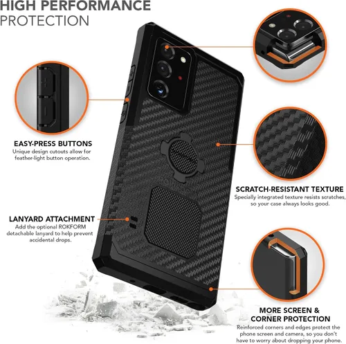 Vista 2 de Rokform - Funda para Galaxy Note 20 Ultra, funda magnética con bloqueo giratorio de cuatro pestañas, resistente de grado militar, funda protectora