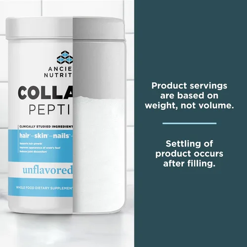 Vista 5 de Ancient Nutrition - Péptidos de colágeno hidrolizado en polvo, sin sabor, ayuda a tener la piel, articulaciones, intestino saludables, apto