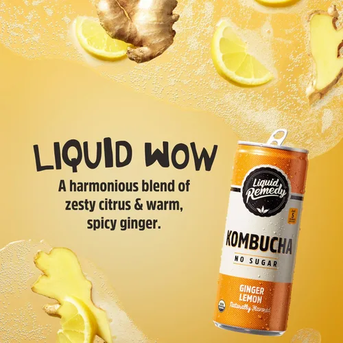Vista 7 de Remedy Kombucha Bebida orgánica de té, sin azúcar, ceto, vegano y sin gluten, bebida de cultivo vivo, bebida elaborada por lotes pequeños, jengibre