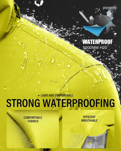 Vista 2 de iCreek Rain Suit Waterproof Jacket and Trouser Suit Raincoat for Men and Women Outdoor All-Sport Breathable Anti-storm