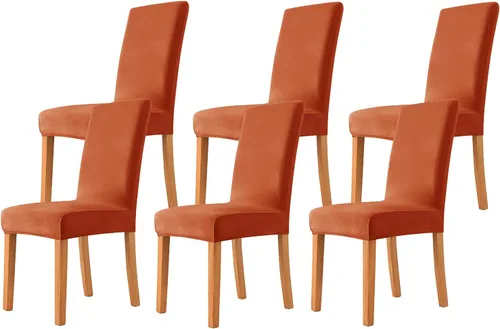 Vista 64 de Velvet Chair Covers Beige Gray, Stretch Dining Room Chair Covers 2 Pack, Super Fit Dining Chairs Slipcovers Spandex Washable Kitchen Parson Chair