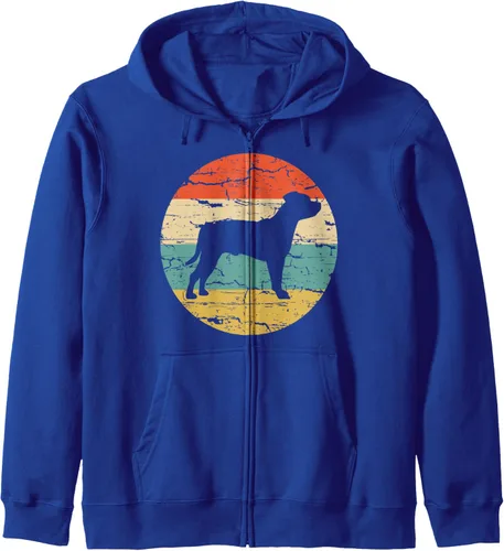 Vista 3 de Staffordshire Bull Terrier Dog Vintage Mom Dad Retro Ash Zip Sudadera con capucha, Negro