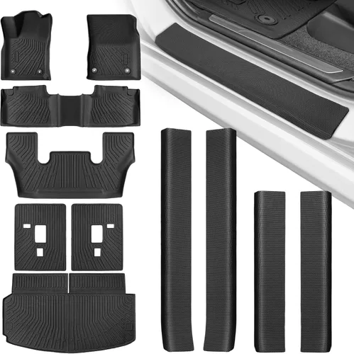 Vista 22 de TAPTES Alfombrillas de Piso para Tesla Model S 2019, 2018, 2017, 2016, 2015, Premium Para Todo Clima Antideslizantes Impermeables Forros de Piso