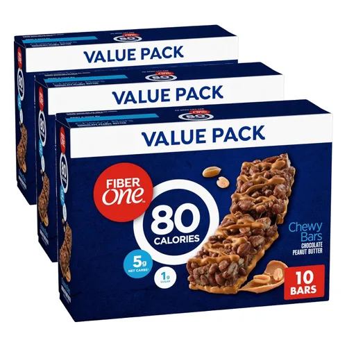 Vista 11 de Barras de snack masticables Fiber One de 70 calorías, chocolate, 5 unidades (Paquete de 2)