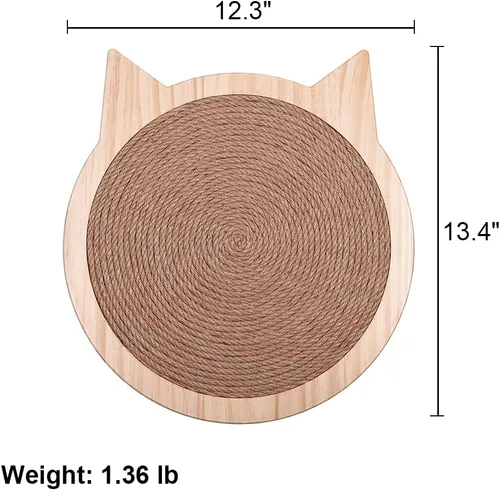 Vista 6 de Almohadilla rascador para gatos, almohadilla rascador natural para gatos, almohadilla de sisal de alta calidad para gatos con fuertes ventosas