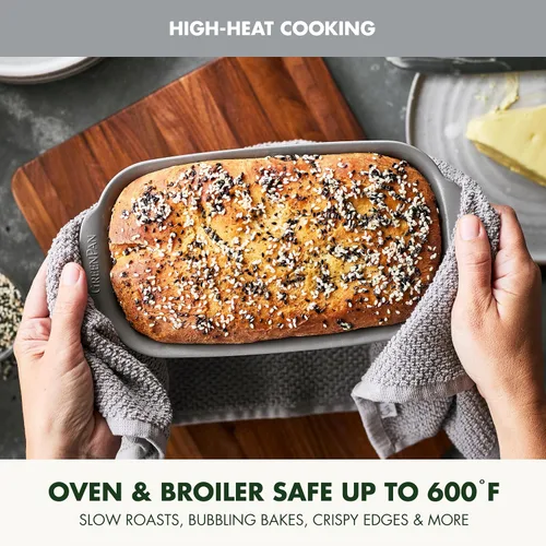 Vista 8 de GreenPan Premiere Ovenware - Molde antiadherente de cerámica saludable para pan de 1 libra, sin PFOA ni PFAS, utensilios para hornear resistentes a
