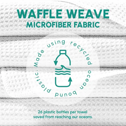Vista 2 de SUN'Y Toalla de Playa de Microfibra Waffle – Sin Arena, Secado Rápido, Ultra Absorbente, Ligera y Compacta, Toalla de Viaje con Bolsa de Transporte