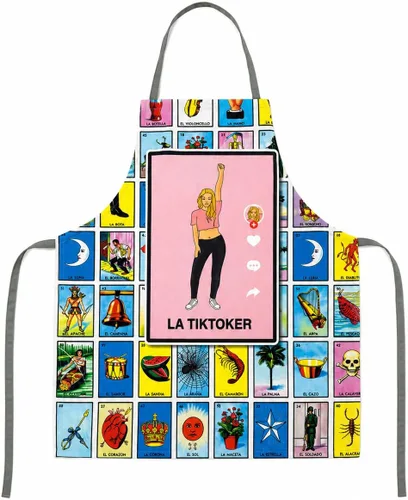 Vista 13 de Leos Imports Loteria Card - Delantal de bingo mexicano con bolsillos