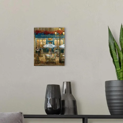 Vista 3 de CANVAS ON DEMAND Lienzo decorativo para pared de Paris Cafe I por Danhui Nai, contemporáneo, figurativo, tradicional, decoración del hogar, arte