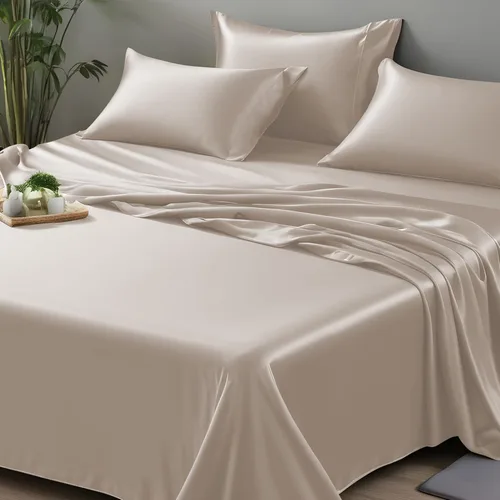Vista 17 de LINENWALAS Sábana plana Full solamente - Sábana de cama de rayón derivado de seda de bambú, sábana premium transpirable refrescante, sábana superior