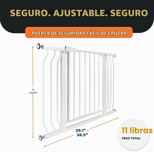 Vista 3 de BalanceFrom Easy Walk-Thru Baby Safety Gate, Fits 29.1" to 38.5" Openings